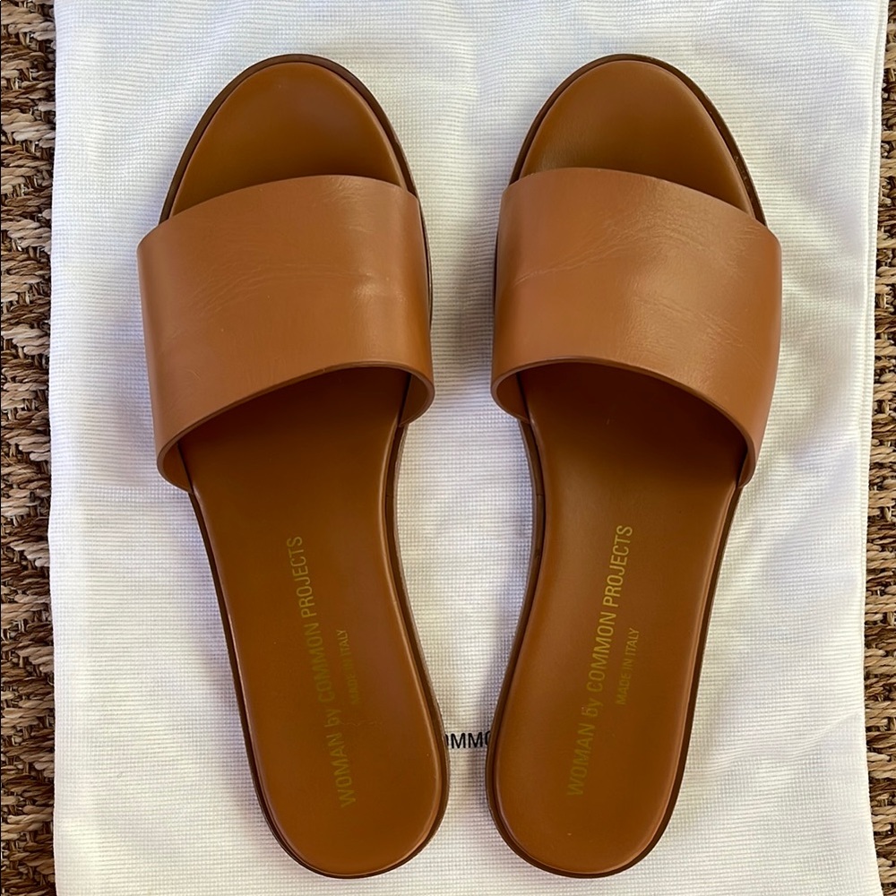 Common Projects Women's Tan Slides